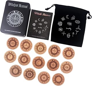 Pierres grav&eacute;es nordiques pour la pratique spirituelle et les jeux de table familiaux, ensemble d