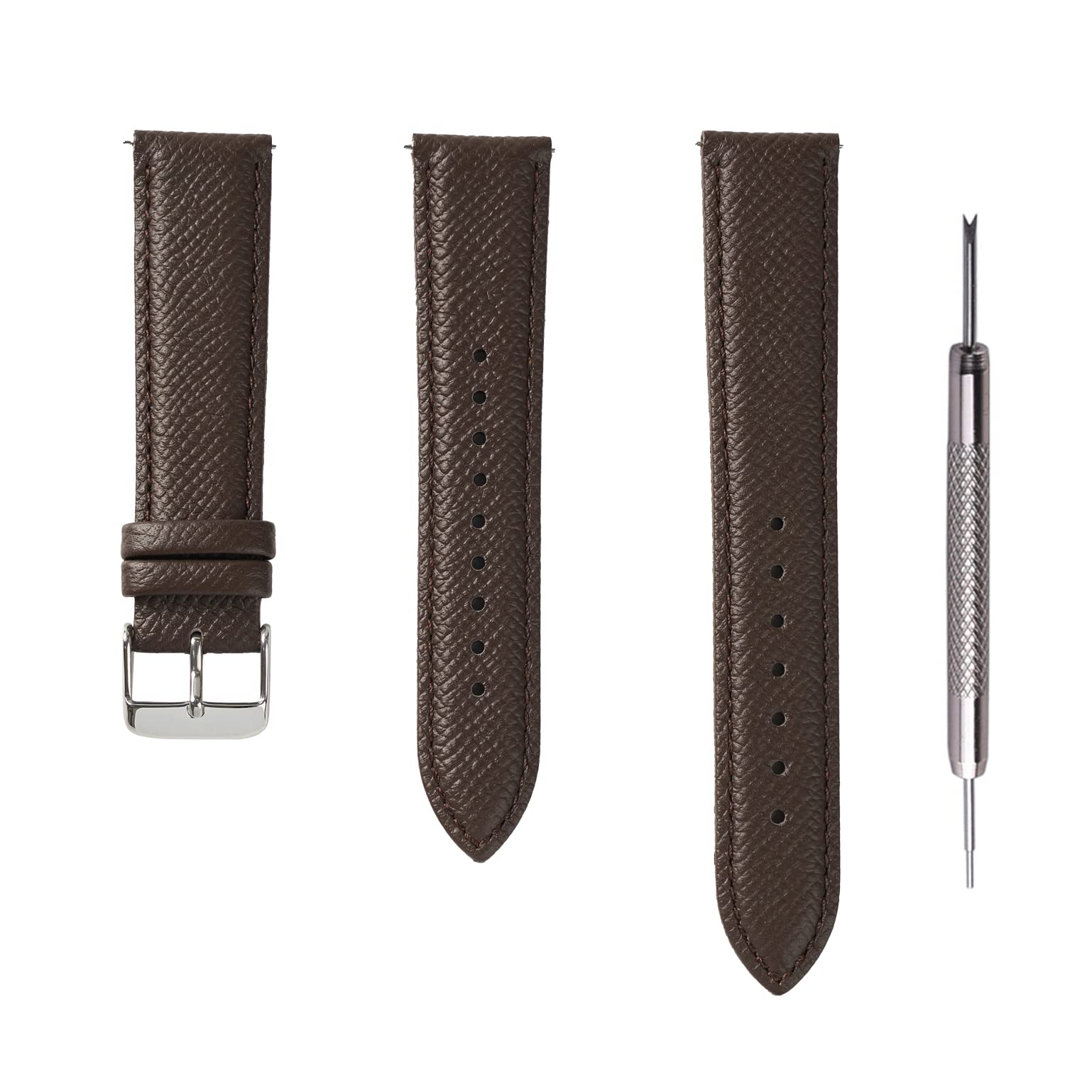 URBAN STRAPQuick Release Leather Band for Galaxy Watch 5 Pro 45mm/4 Classic 46mm 42mm Bands, 20mm Watch Strap Compatible for Samsung Galaxy Watch 5/4 40mm 44mm/Active 2/3 41mm Band