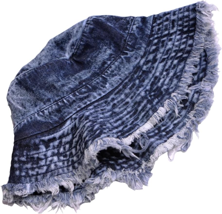 Cotton Denim Distressed Bucket Hat, Sun Hat, Hat for Men and Women - Image 3