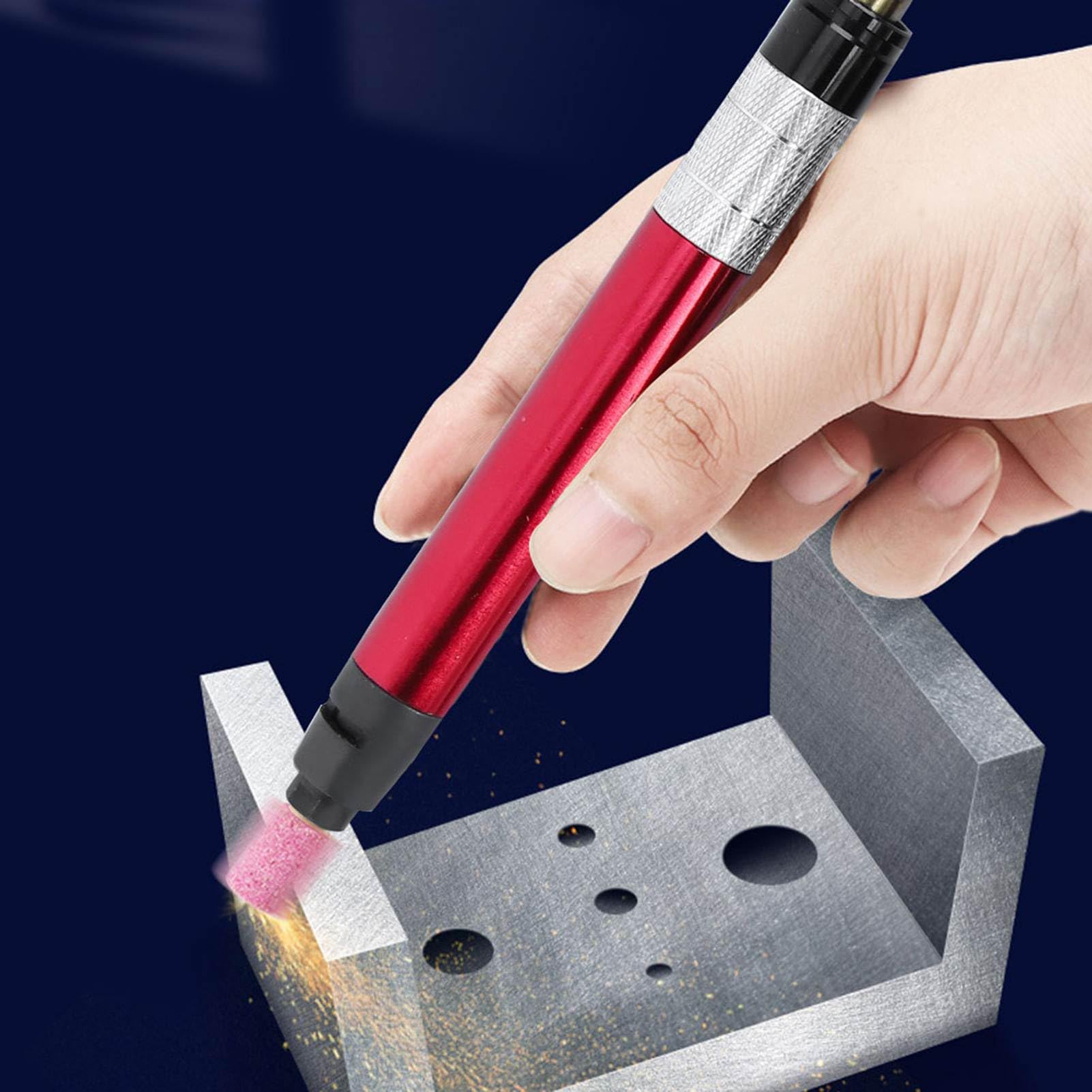 Broyeur à Air Micro Meuleuse, 65000rpm Pneumatique Broyeur Meuleuse Droite Avec Clé à Main Meuleuse à Crayon Pneumatique pour le meulage et la gravure de différents métaux