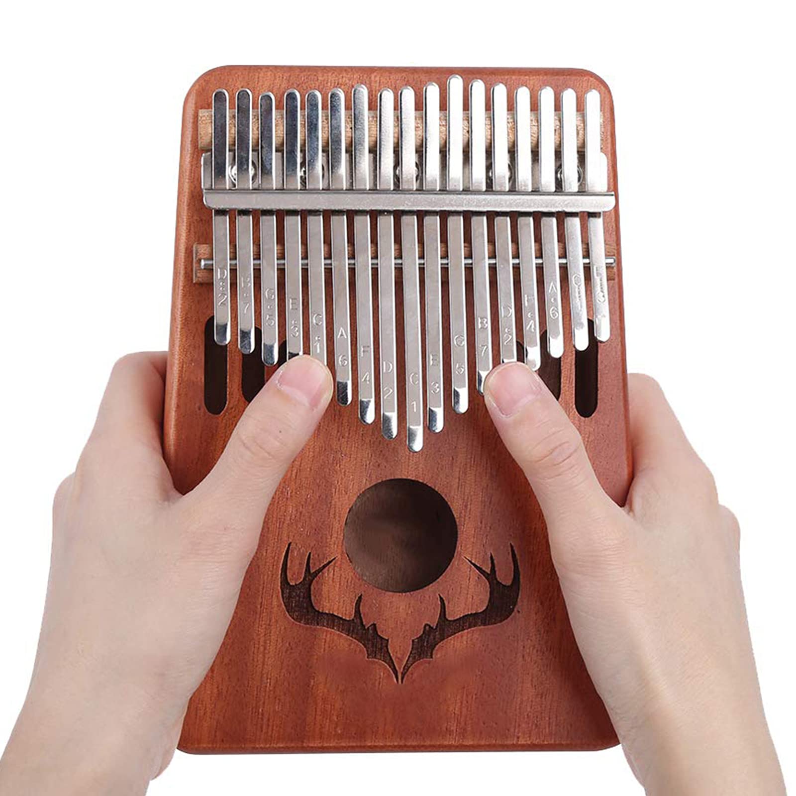 Kalimba, Instrument de Musique Adulte Piano à Pouce 17 Touches Instrument de Musique Portable Cadeaux pour Enfants et Adultes Débutants