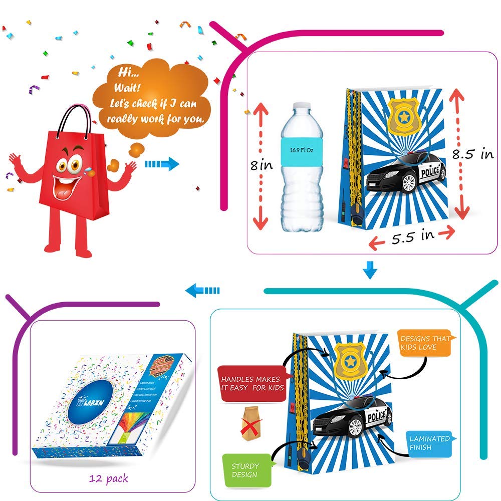 Police Party Bags, Police Car Party Favour Bags, New Treat Bags - View #6