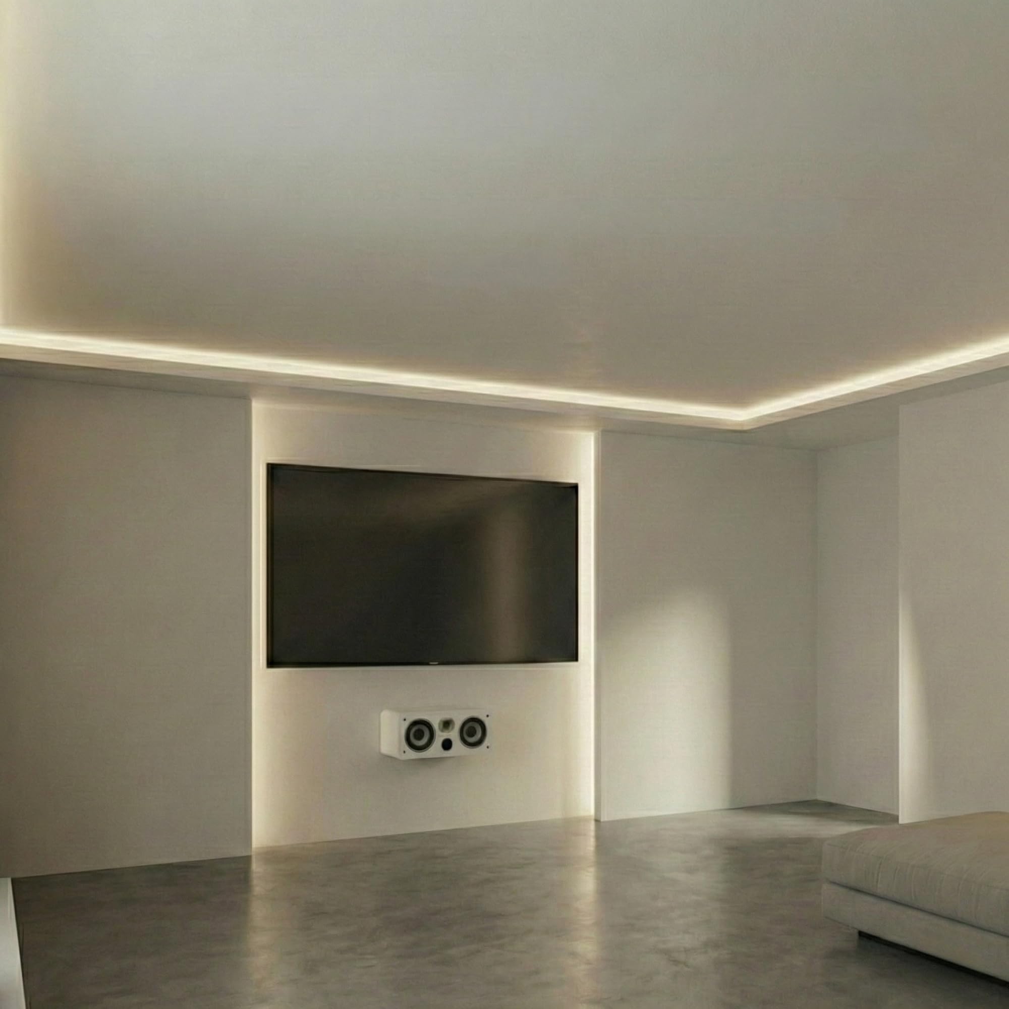 Dynavoice Magic CR-4 Weiß Matt – Center Lautsprecher Passiv 2-Wege, 2x4 Woofer + 1" Tweeter, Nur 11 cm Tief, Front Bassreflex, für Heimkino.