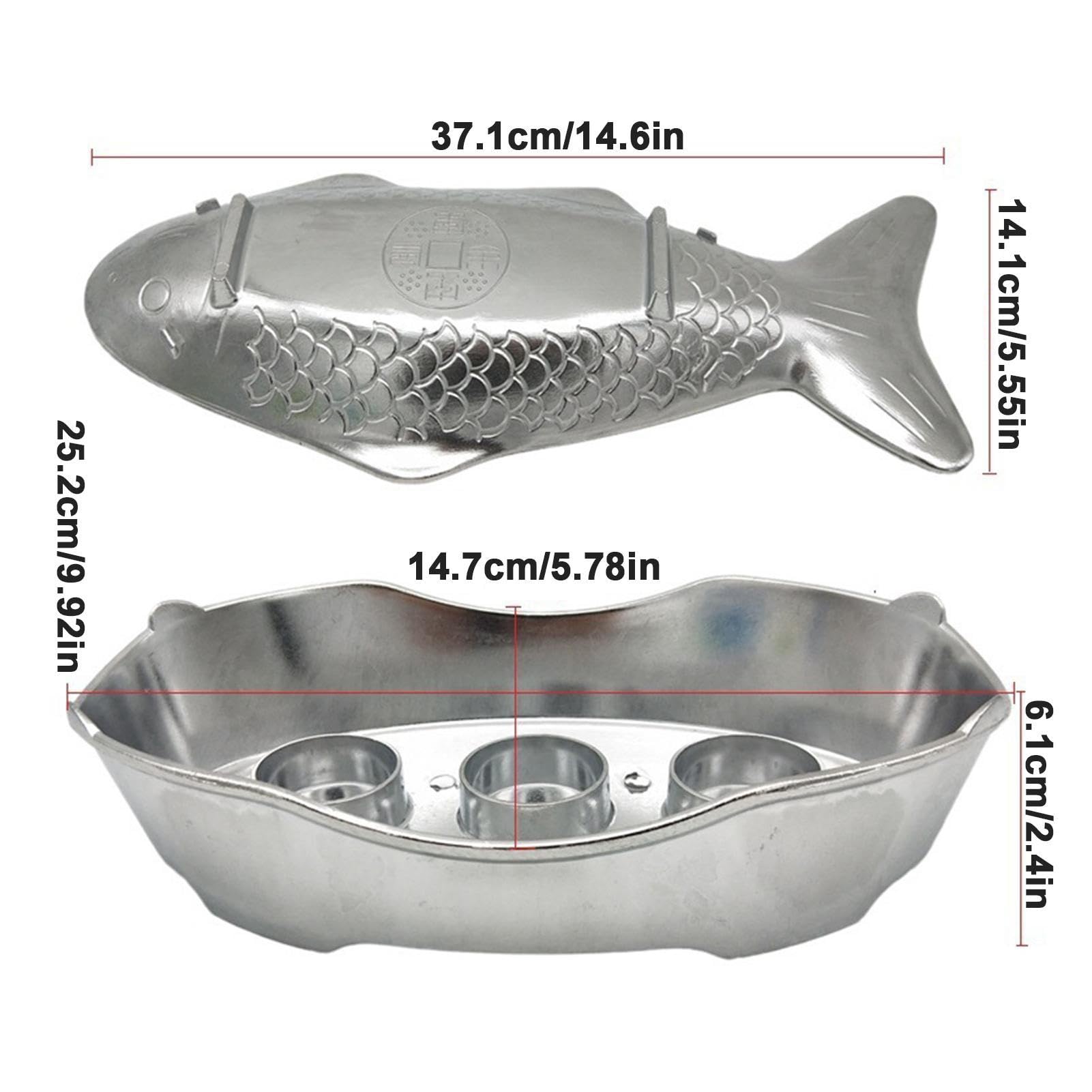 service pour poisson | Hot Pot Set en aluminium en forme plaque poisson pour camping, barbecue, dîner , nourriture rue asiatique