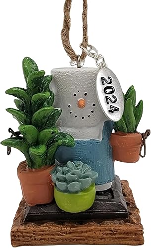 Regalos para amantes de las plantas, adorno de señora de plantas locas, regalo único de jardín con etiqueta colgante de año viene en una caja de