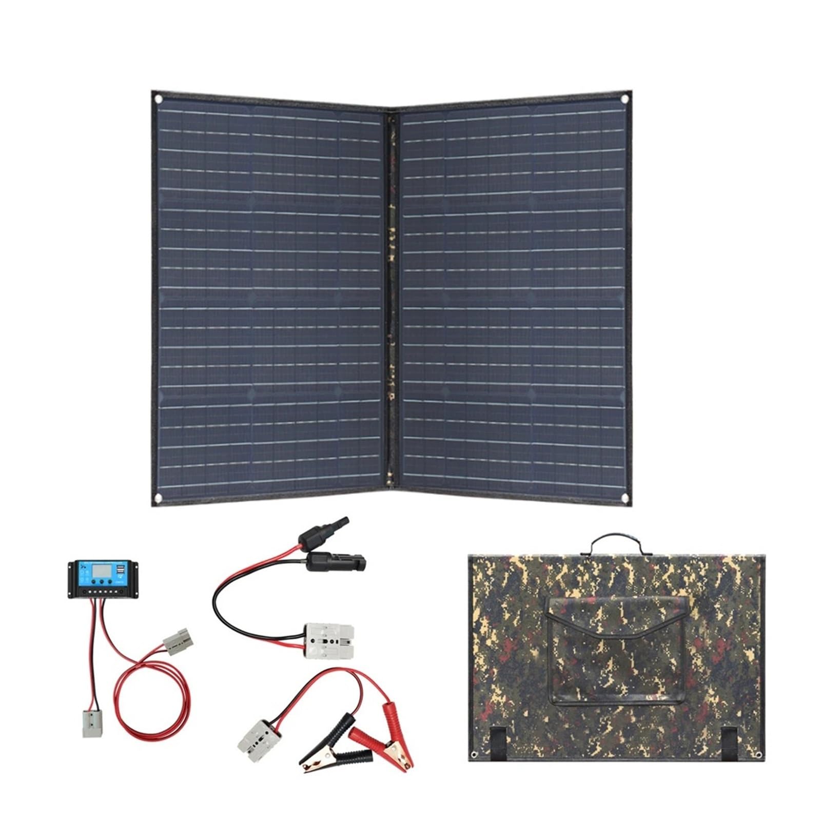 Pannello solare pieghevole 200W 150W 100W 12V Borsa pieghevole solare portatile impermeabile Kit pannelli solari flessibili(100W)