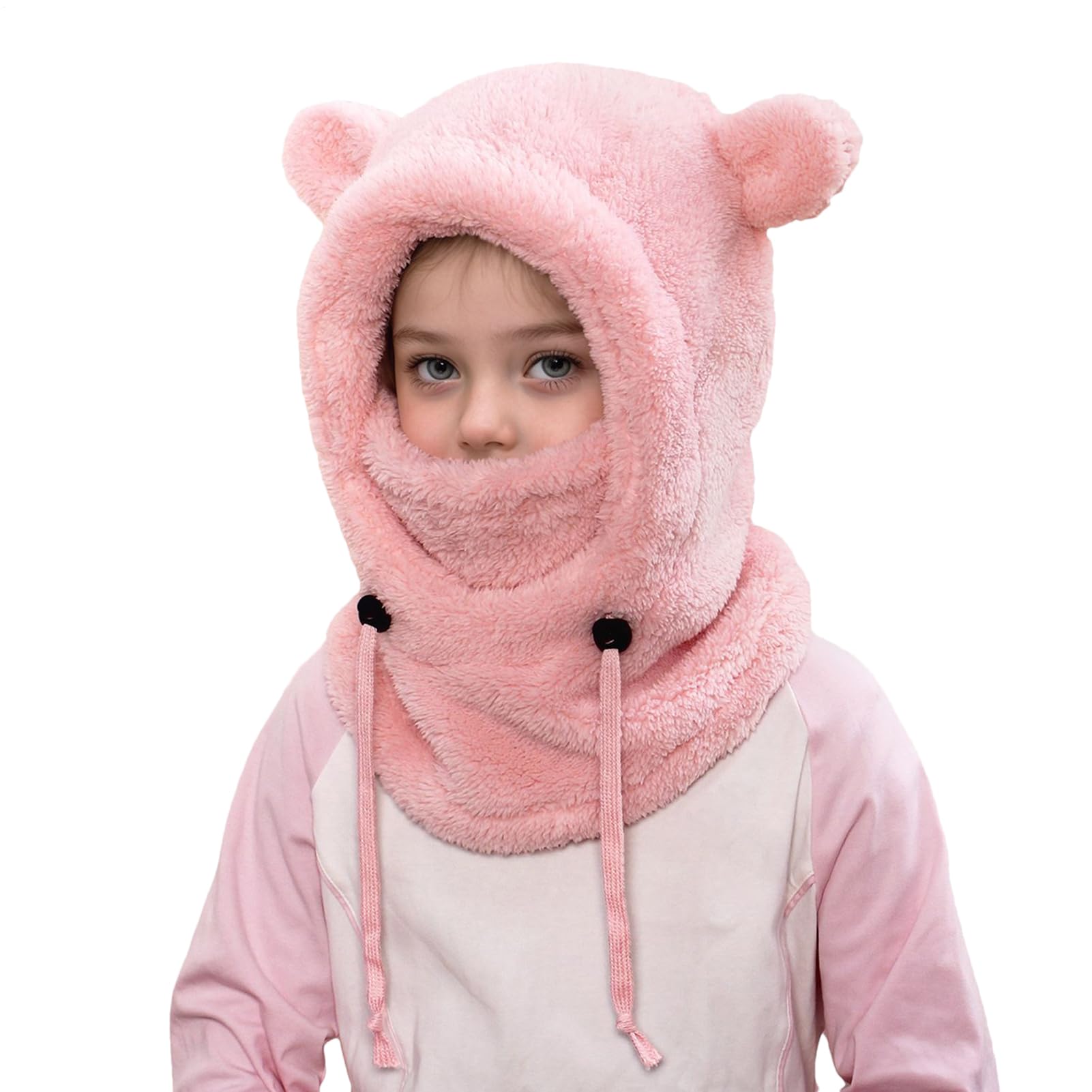 Protection du visage d'hiver pour enfant | Bonnet tricoté coupe-vent | Masque complet | Pour filles et adolescents, en plein air, randonnée, camping, cyclisme, snowboard, sports de neige
