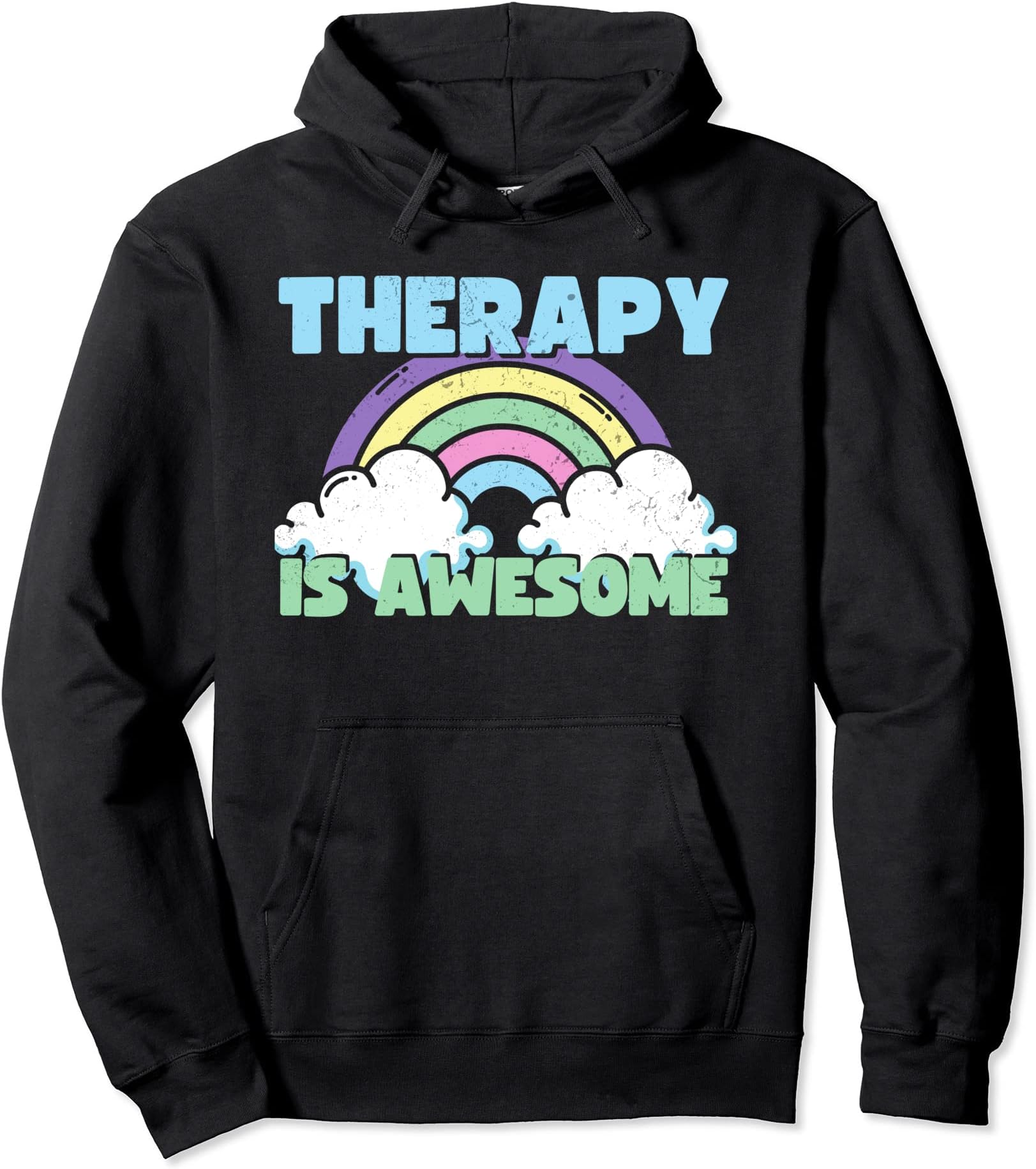 Therapy is Awesome Shirt Funny Depression Shirts for Women Pullover Hoodie