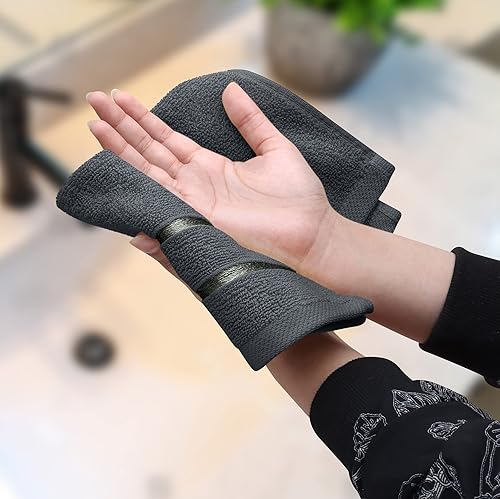 Miniatura 7 de Utopia Towels - Juego de 12 paños de lavado de viscosa de lujo (12 x 12 pulgadas), 100% algodón hilado en anillo, altamente absorbentes y suaves al