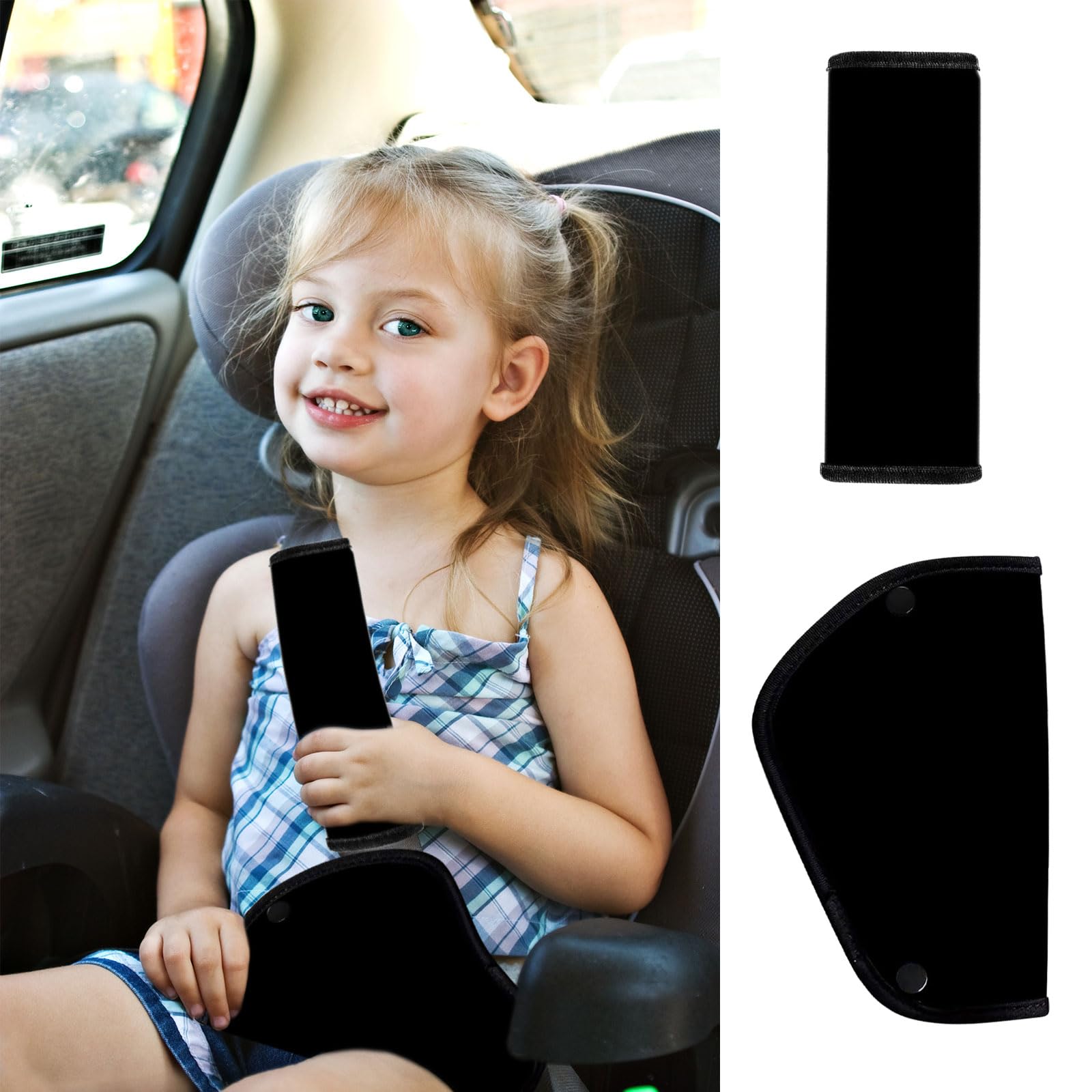 Muorruo 2-Pack Shoulder and Tummy Pads for Children, Soft, Breathable and Hypoallergenic Straps