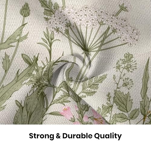 Miniatura 7 de AEIOAE Juego de 2 fundas de almohada de primavera de 18 x 18 pulgadas, fundas de almohada verdes con flores silvestres de granja para exteriores,