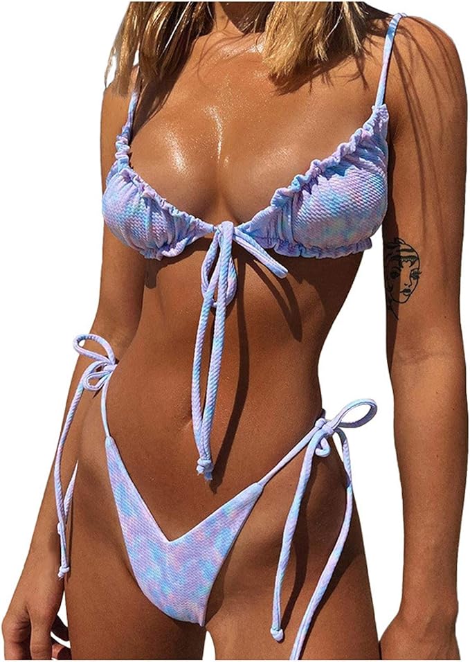 Amazon Lucaso ビキニ レディース 水着 セパレーツ水着 ワンピース水着 スプリットビキニセット マイクロビキニ 人気 無地 2点セット ママ 女の子水着 可愛い 三角ビキニ 体型カバー 着痩せ セクシー シンプル 海外旅行 温泉 ビーチ 12fc ビキニ セパレーツ 通販