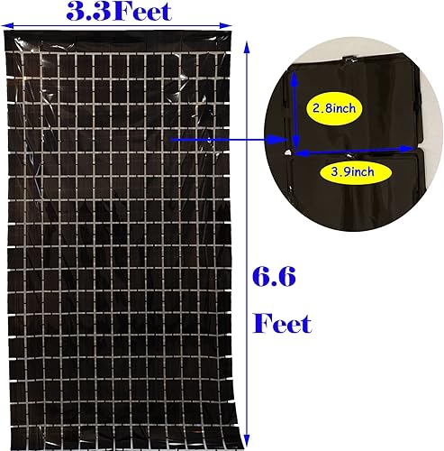 Miniatura 8 de 2 cortinas cuadradas con flecos de papel de aluminio dorado y rosa, para decoración de fiestas, cortina cuadrada de lentejuelas para telón de fondo