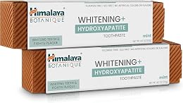 Himalaya Fluoride Free Botanique Whitening Nano Hydroxyapatite Toothpaste, Support Enamel Strength & Integrity, Great for Sensitive Teeth, SLS Free & Vegan, Mint, 4 oz (Pack of 2)
