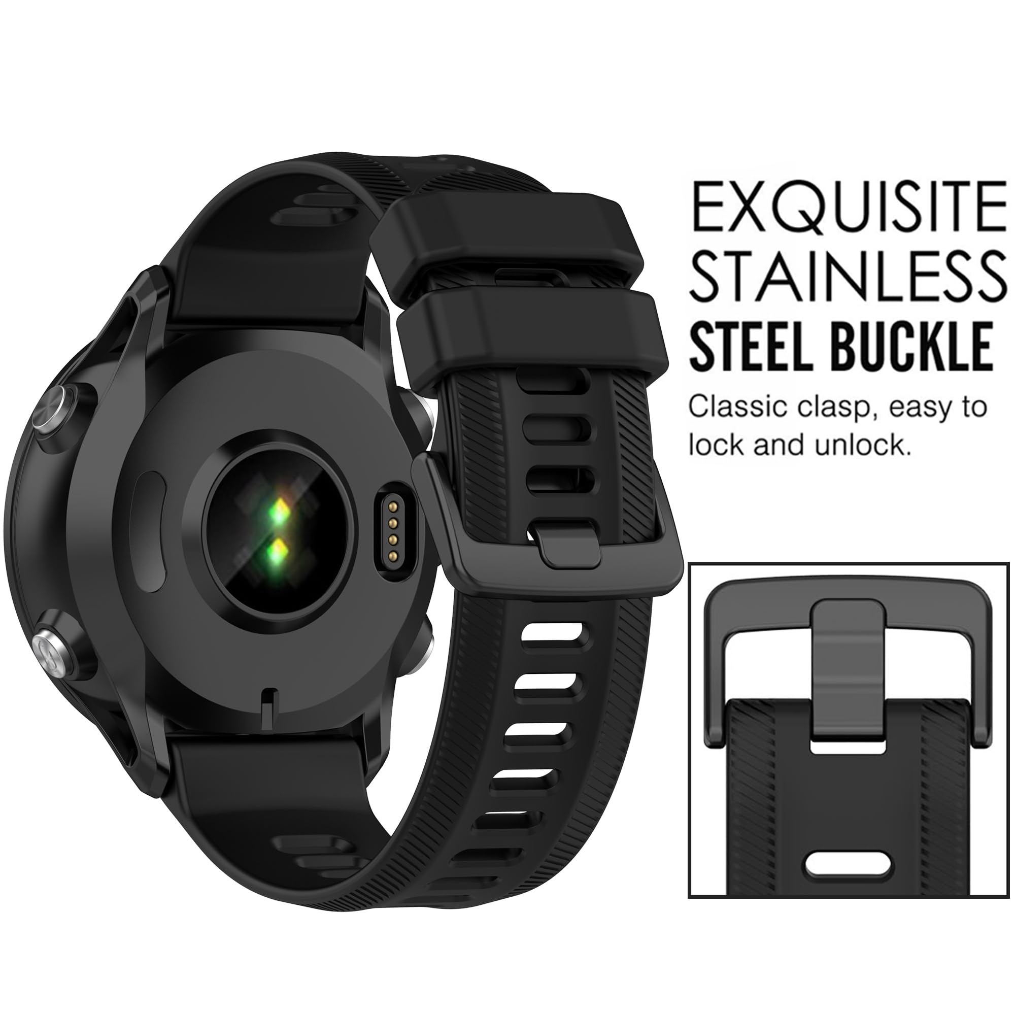 Amazon.com: Band for Garmin Forerunner 955, Soft Silicone