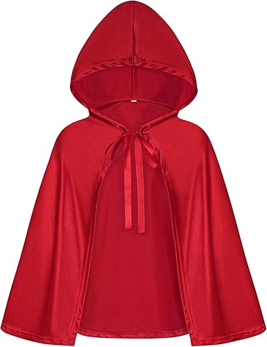 Miniatura 3 de EBYTOP Disfraz de Halloween para niños y niñas, mini vestido rojo con capa y accesorios