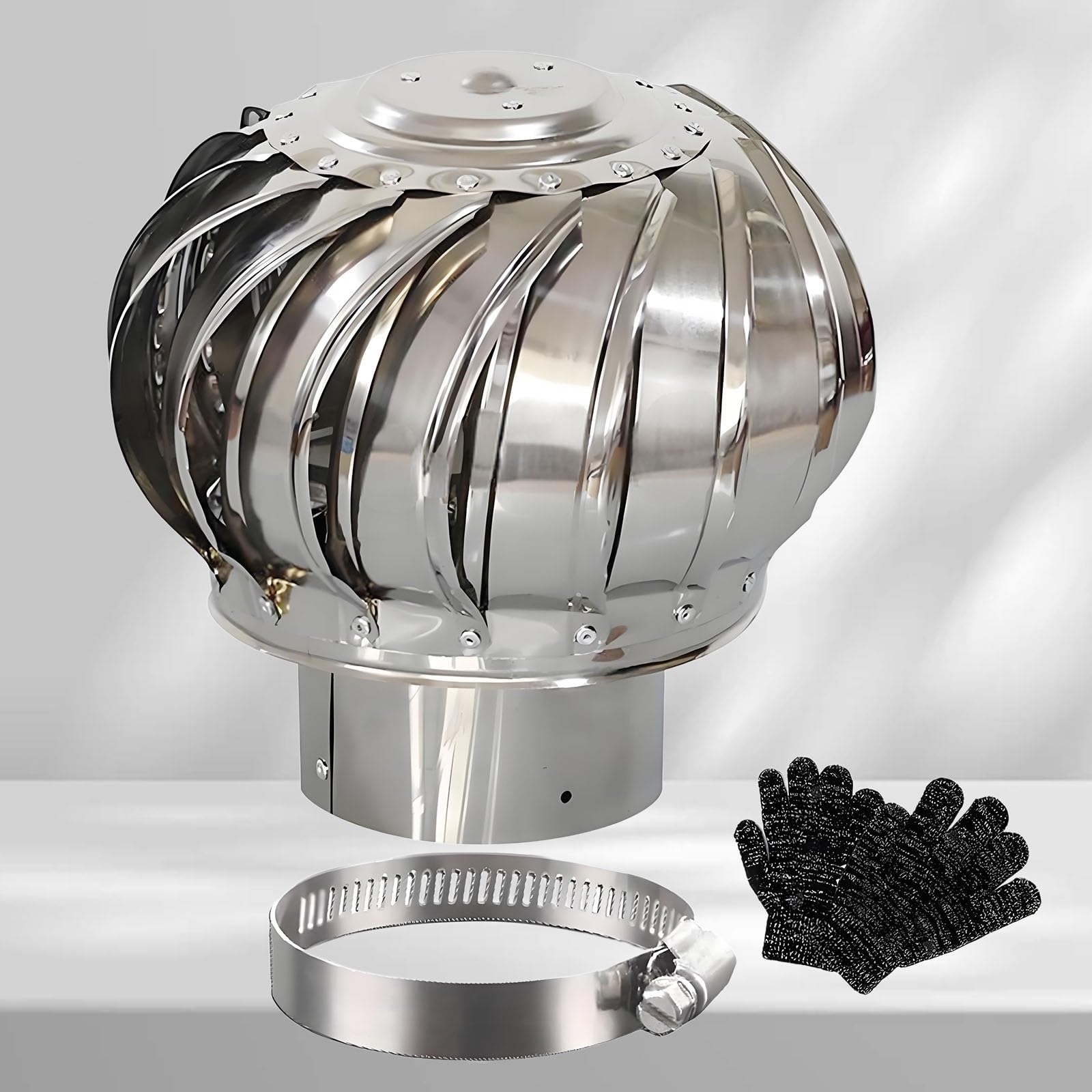 Chapeau de cheminée rotatif en inox haut de gamme pour tuyau 450mm