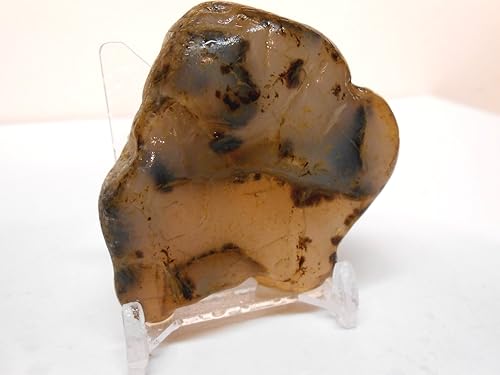 Miniatura 4 de Kit de recambio de gemas de vaso de roca Yellowstone, ágata dendrita negra Montana áspera 8 onzas