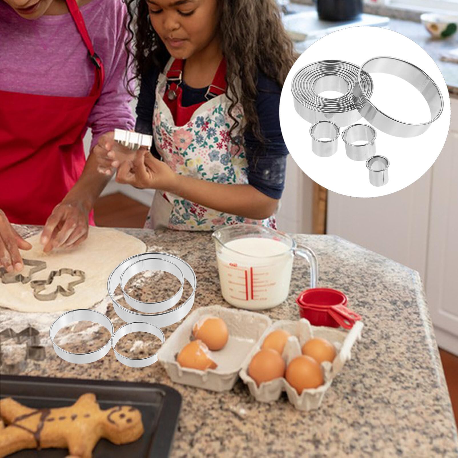 12 Edelstahl-Muffinringe, 8 Cm, Antihaft – Perfekt Zum Backen Von Crumpets, Muffins & Rühreiern