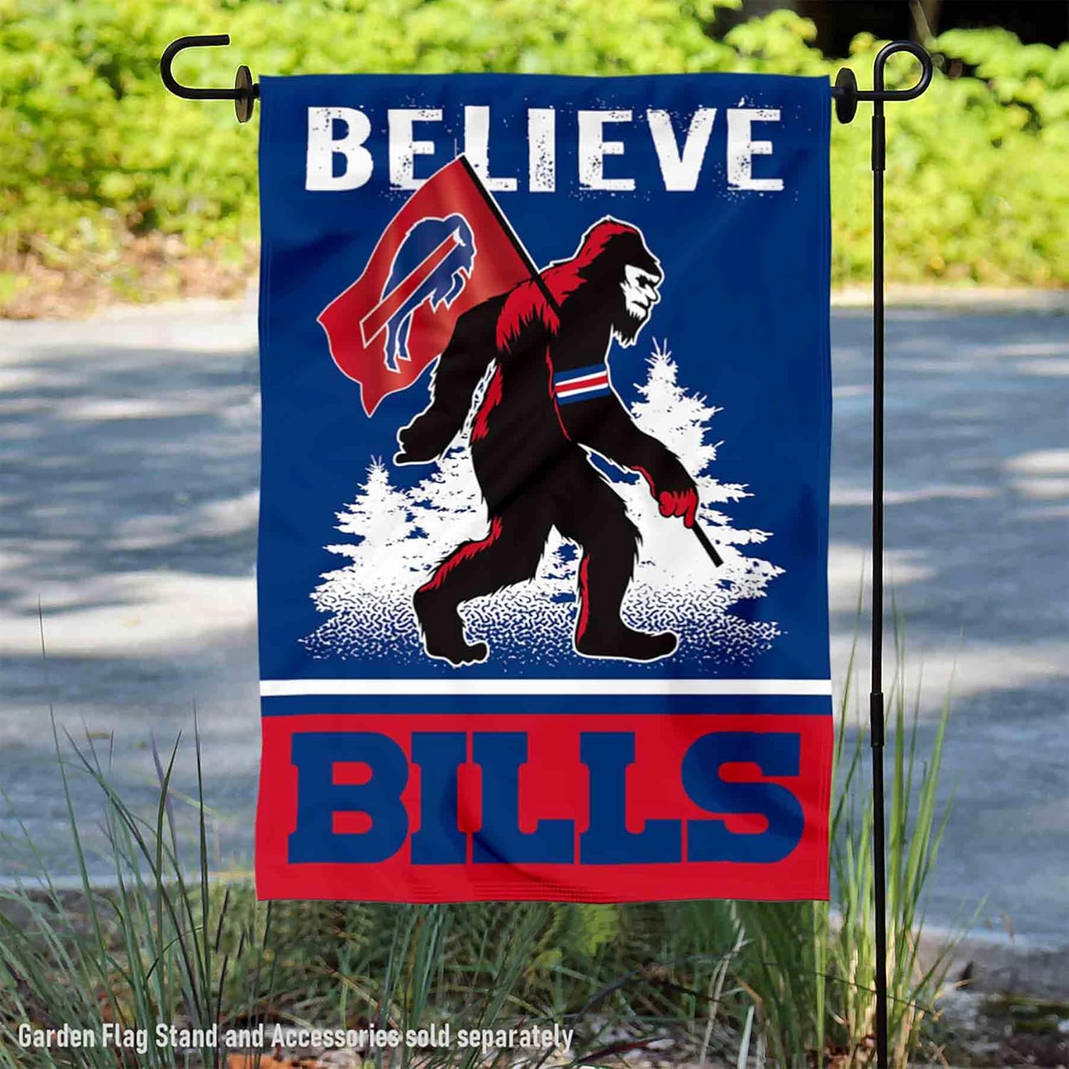 Buffalo Bills Bigfoot Sasquatch Believe Yard Garden Banner Flag - Image 2