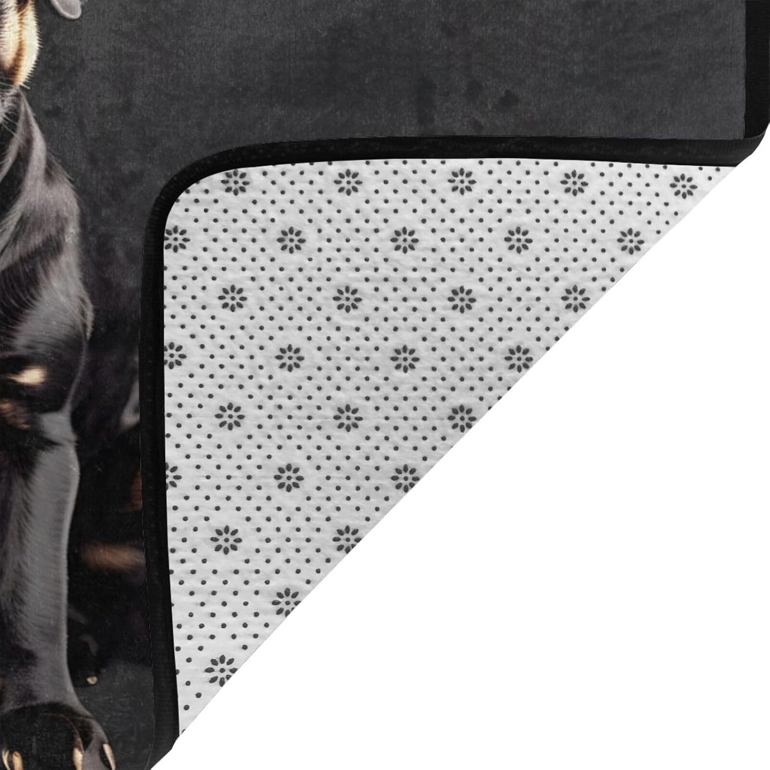 Cute Black Pug Dog-Standard-Scale-2_00x Print Area Rug,Super Soft Rugs for Living Room, Soft Carpet for Bedroom and Kids Room, Home Decor