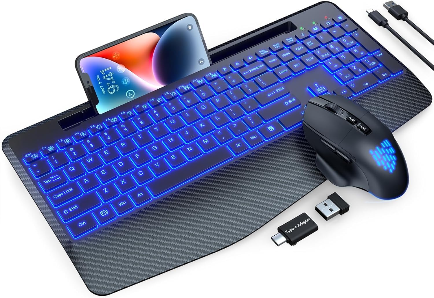 SABLUTE Wireless Keyboard and Mouse Combo