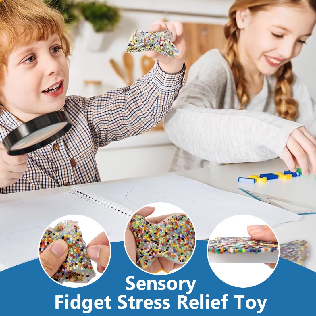 2PCS Skin Picking Fidget Toys, Picky Pad, Skin Picking Fidget, Picky Party Pad Fidget, Fidget Toy FüR Skin Picker, Sensorisches Spielzeug Zum Skin Pickin, OCD Relief Toys FüR Erwachsene Mit Adhs.