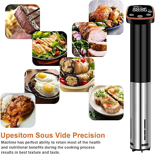 Miniatura 9 de Máquina Sous Vide, Sous Vide Cooker 1100W Sous Vide Precisional Machine, Trabajo ultra silencioso, Temperatura precisa, Circulador de inmersión