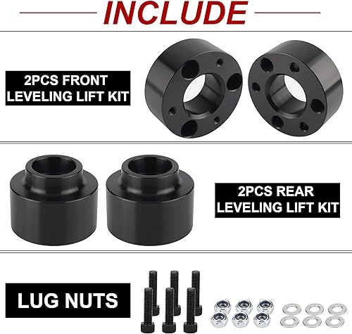 Miniatura 8 de Kits de elevación de nivelación delantera y trasera de 3 pulgadas y 2 pulgadas para Ram 1500 4X4 4WD 2009-2022, espaciadores de puntal delantero de