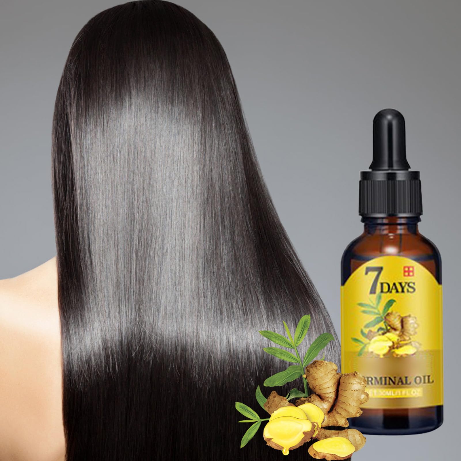 Ingwer-Haarwachstumsserum – Gegen Haarausfall & Für Volleres Haar, 15/20/40 Ml, Für Männer & Frauen