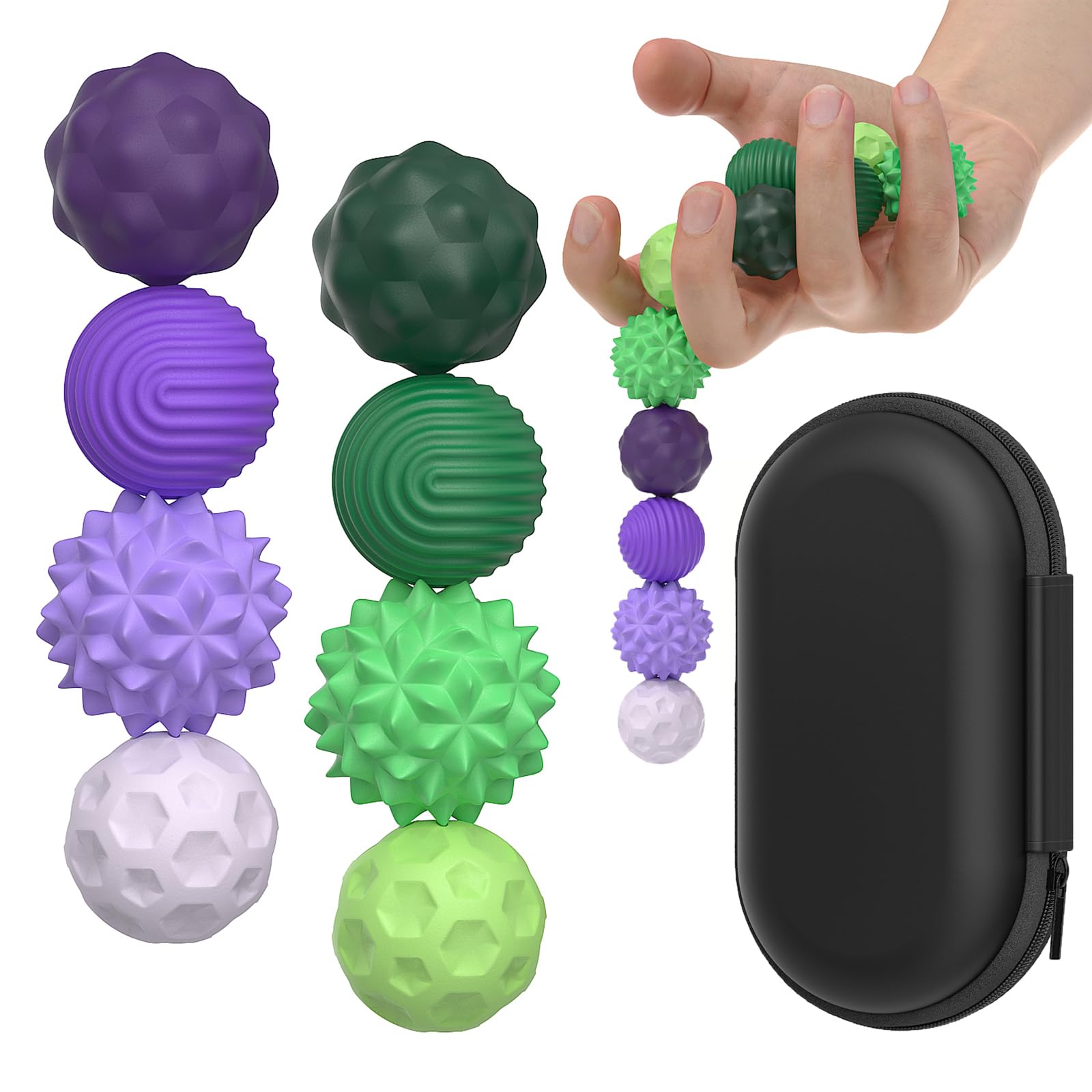 Magnetic Balls Fidget Toys for Adults&Teens, 8Pcs Silicone Sensory Stress Relief Toys with Autism, ADHD, Anxiety