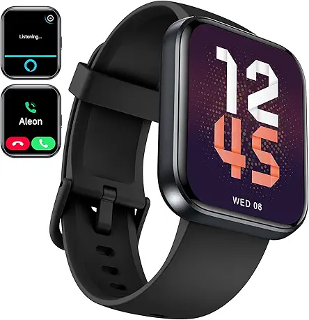 AEAC Smart Watch: 2024 Fitness Watch for Men & Women, Alexa, Bluetooth Calls, Heart Rate/SpO2/Sleep Monitor, 100 Sports, IP68 Waterproof