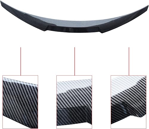 Miniatura 2 de NINTE Alerón trasero para BMW F82 M4 Coupe 2015-2019, revestimiento de fibra de carbono, material ABS, extensión trasera del tronco