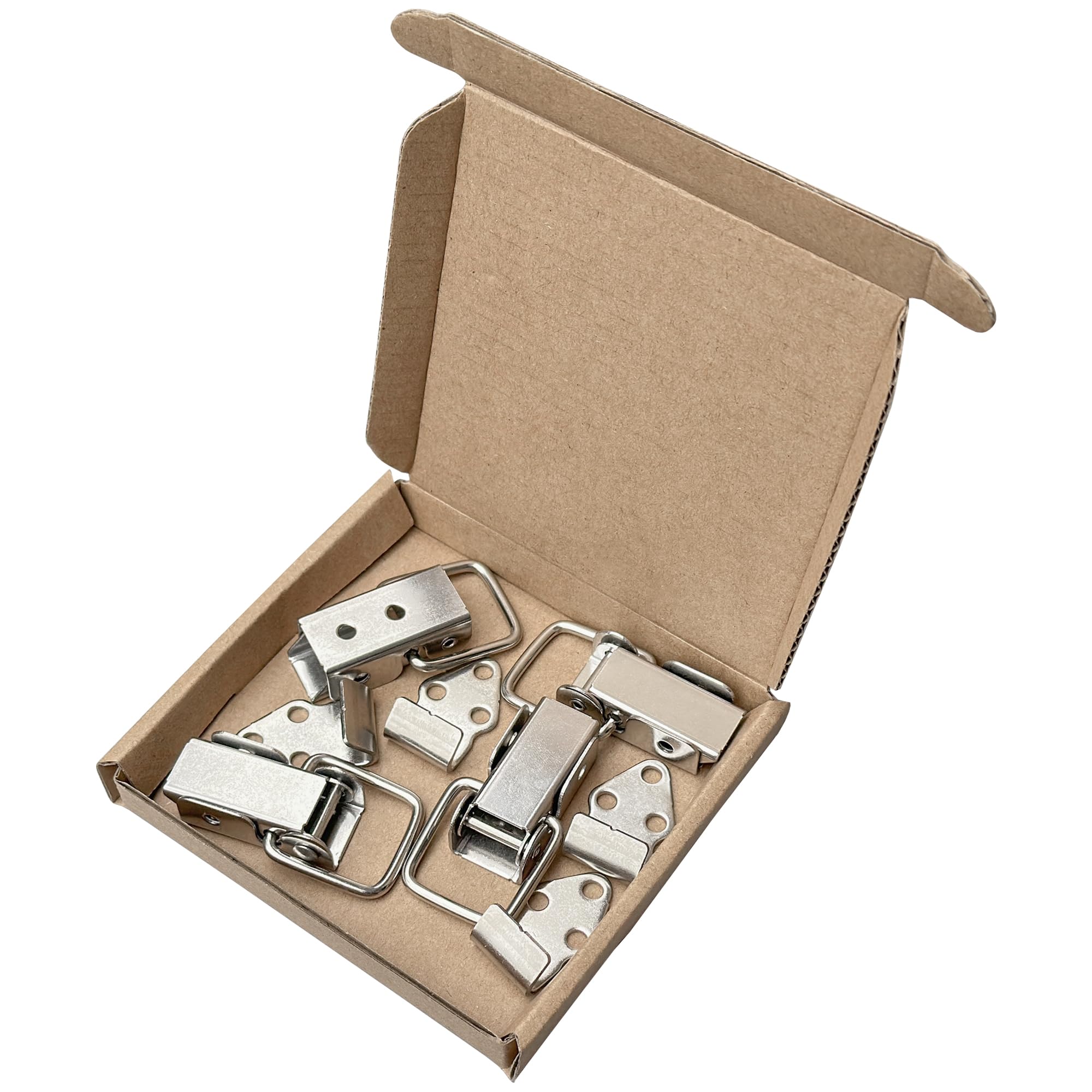 4 PCS Toggle Latches,Case Clasp Lock,304 Stainless Steel Small Clasps for Toolbox, Silvery - Image 4