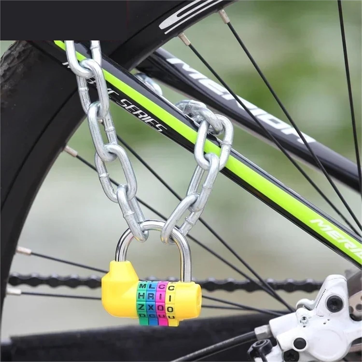 Combination Padlock 4 Code Password Lock for Gym Locker Bag Box Hardware MMS35 1Pcs(Silver)