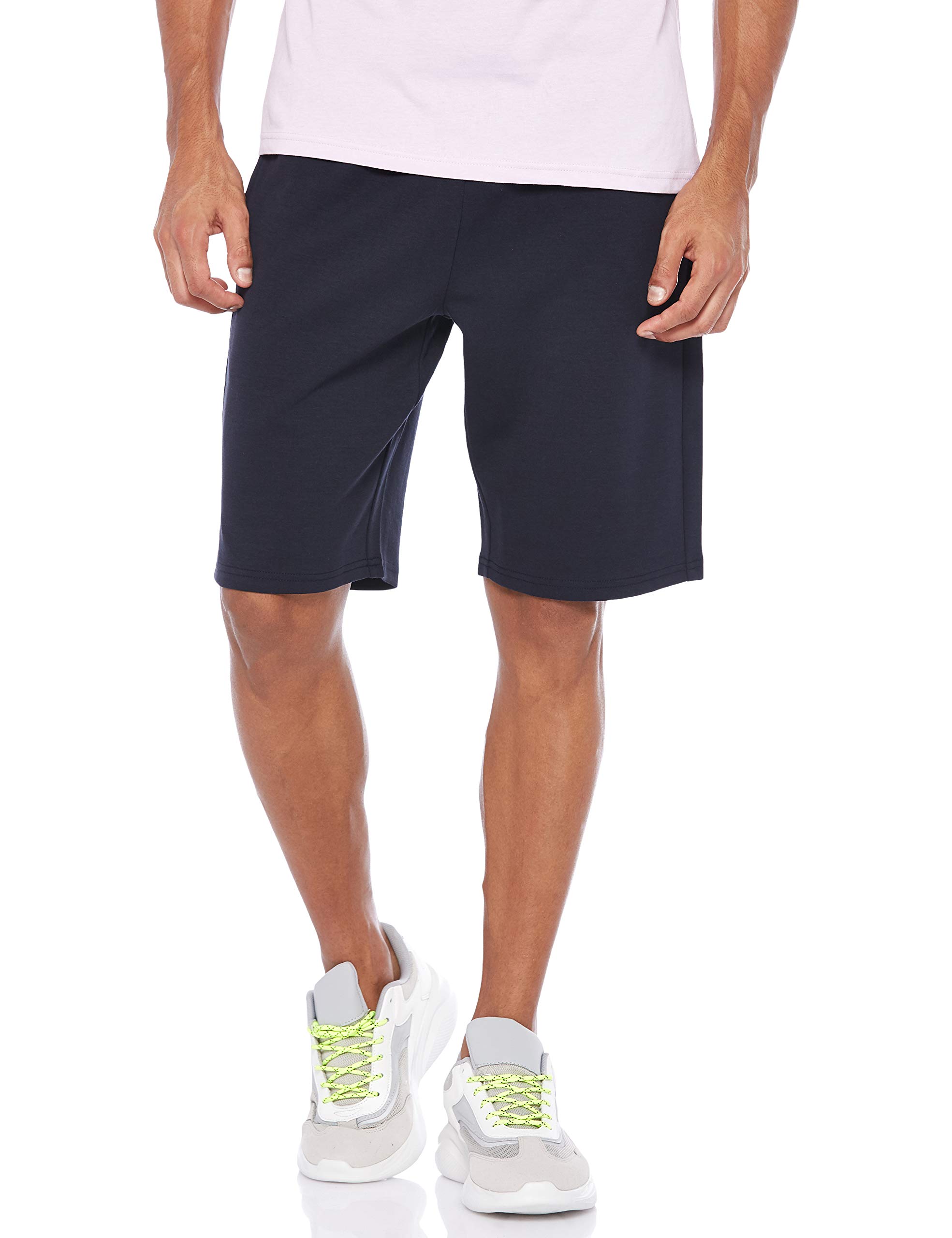 GiordanoMen's 01109805 Solid drawstring casual shorts, Blue (Signature Navy[blue] 03), Large