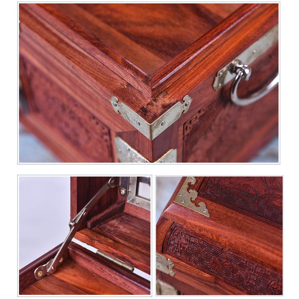 置物 Asian. And. Jewelly Antique Chinese Lacquer Jewelry Box W/ Drawers & Mirror, 1920 - Etsy