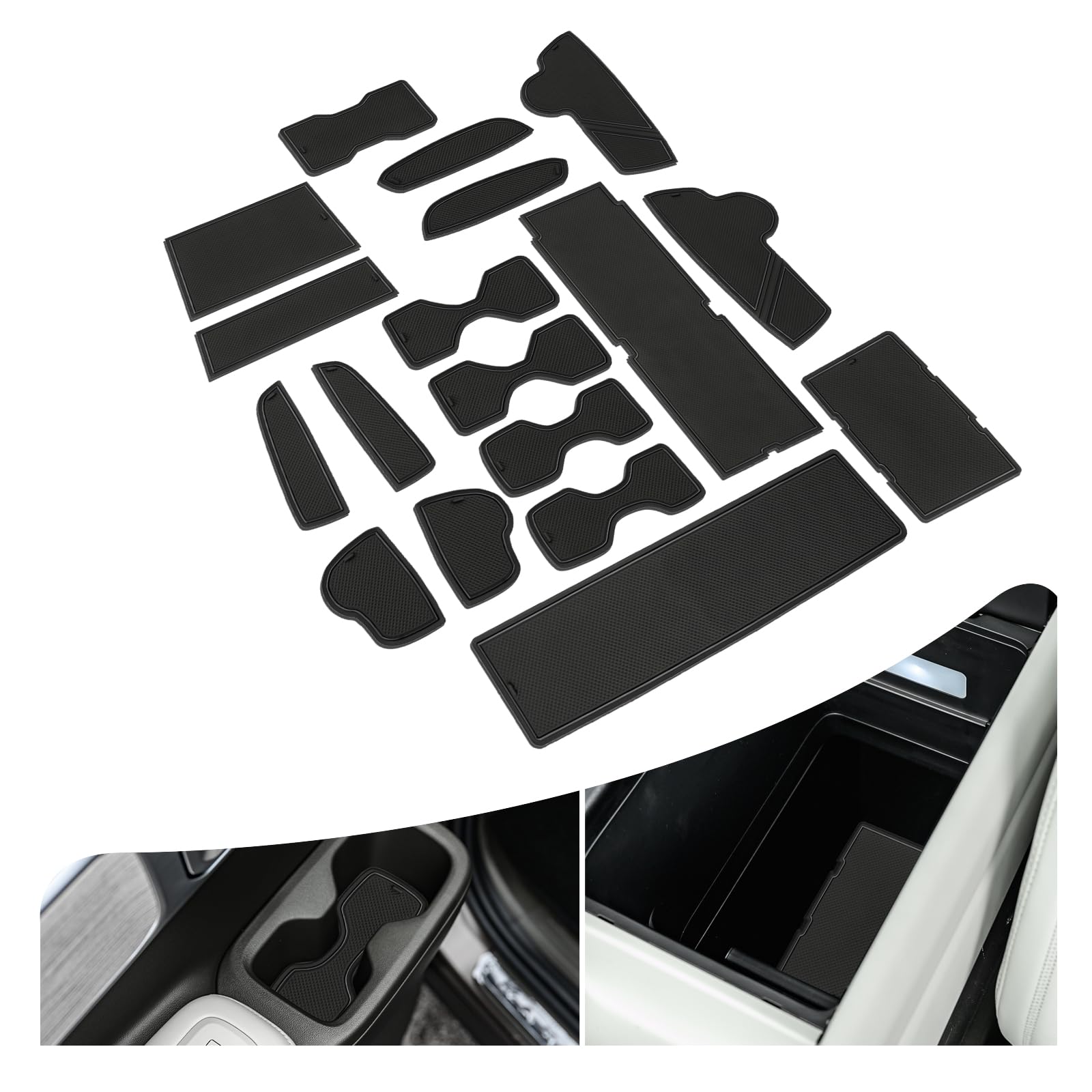 Amazon.com: Center Console Liner Anti Dust Mat for Hyundai Santa