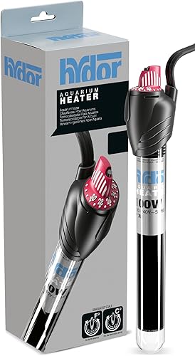 Calentador de vidrio Hydor, sumergible en acuario, original de Theo, NegroGris