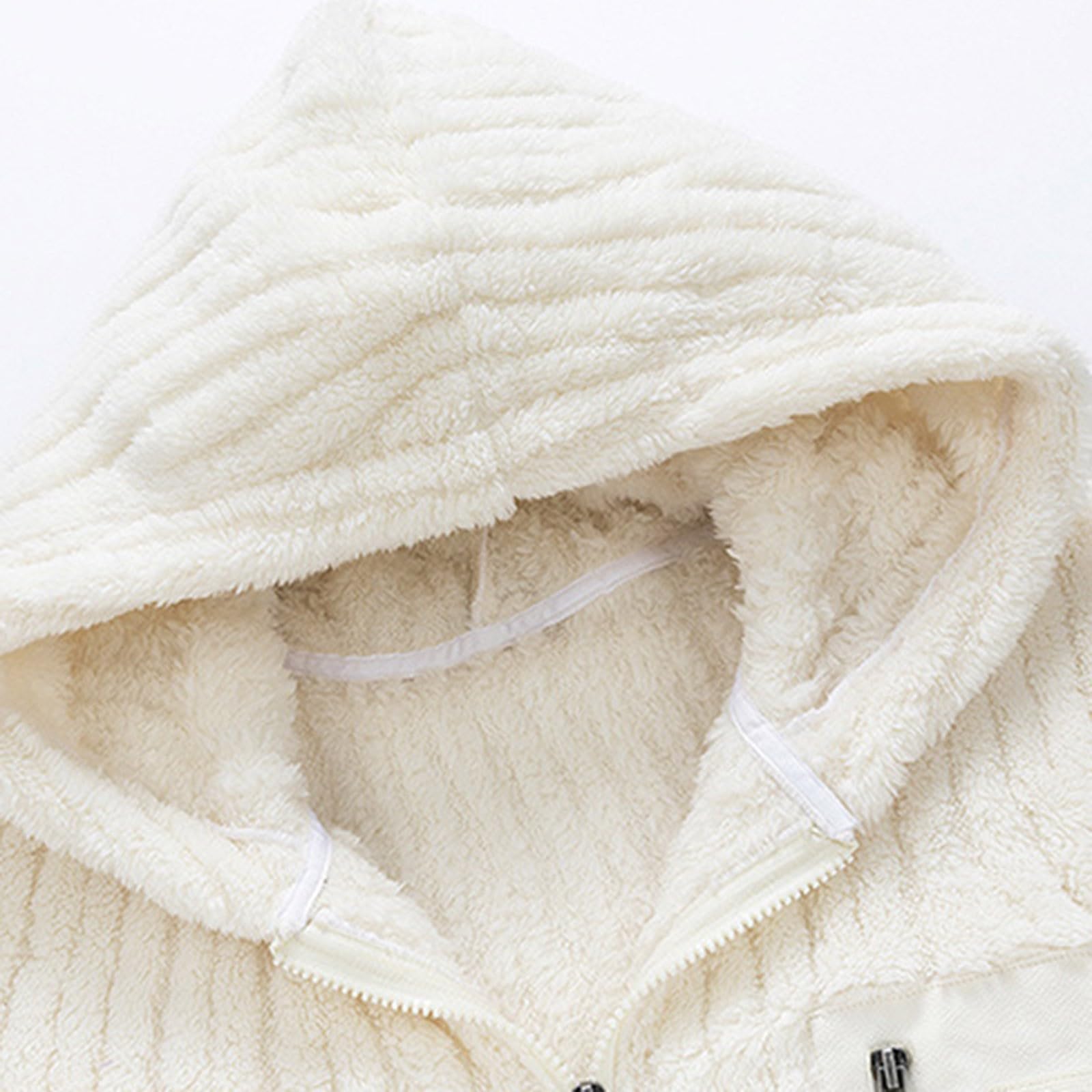 Generisch Pijama de invierno para hombre, terciopelo coral, pelo pesado, franela, talla grande, ropa cálida para el hogar con cremallera, chaqueta de punto cómoda (blanco, XXXL)
