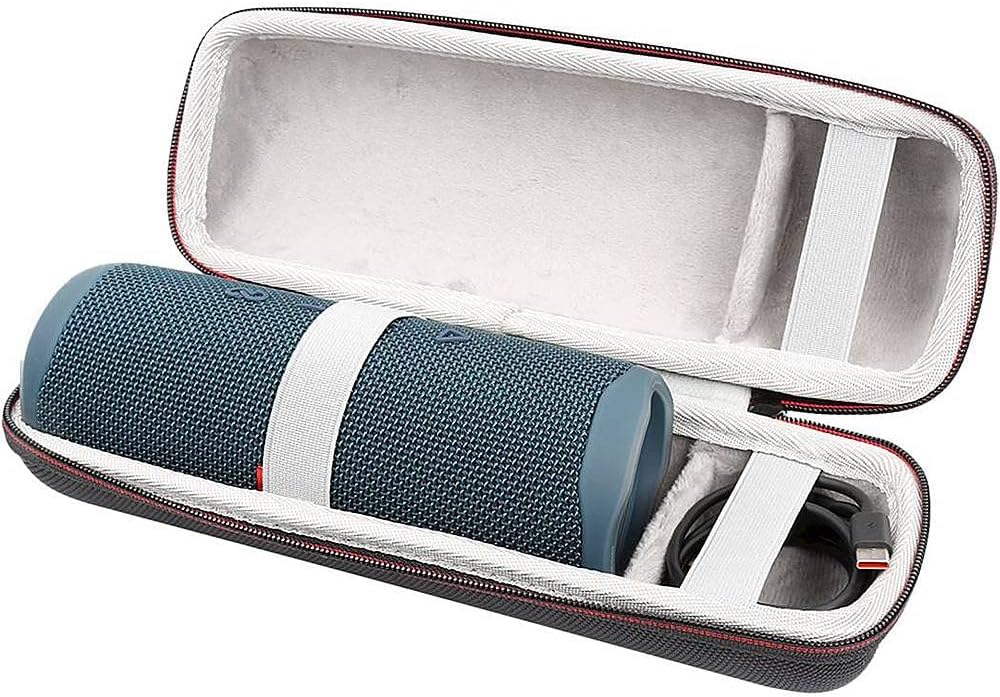 SaharaCase Carrying Case for JBL Flip 5 and JBL Flip 6 [Rugged] Full Body Protection Antislip Grip - Black