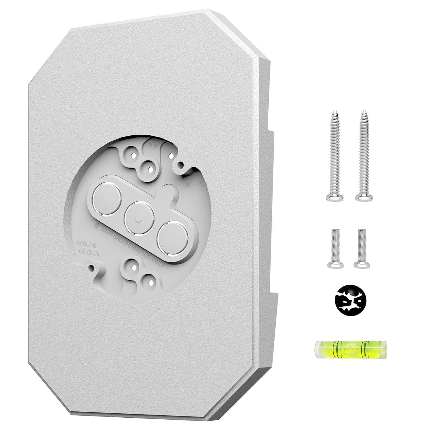 Siding Mounting Block for Light, Lamp Repair Kit with Built-in Electrical Box - Fits 1/2" Lap/Double 4" Vertical, Vinyl Siding Hooks for Hanging Outdoor Lamp, White 1/2 Inch Lap Siding White-1 Pack 1