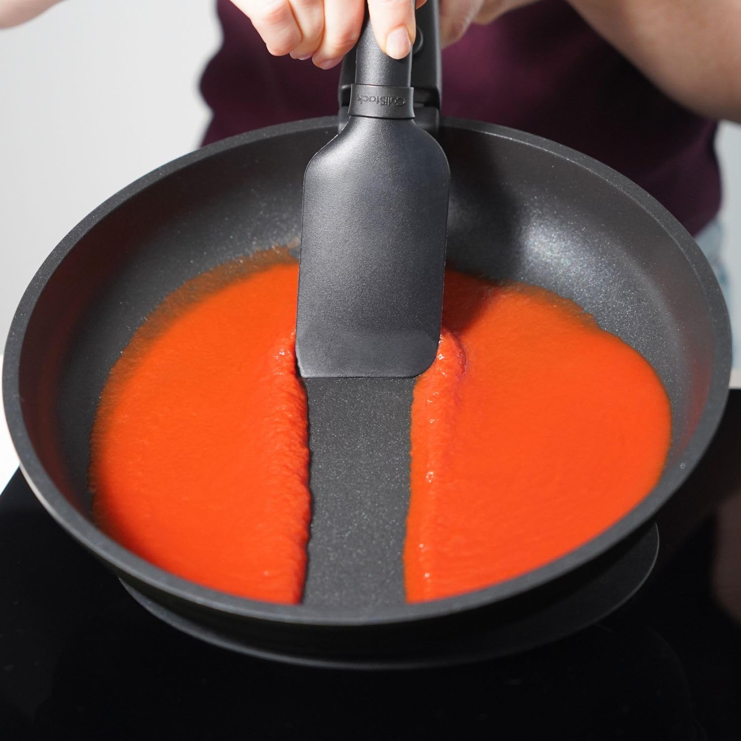 NoTouch - Set di 6 utensili da cucina in silicone, durevoli, igienici, senza BPA, resistenti al calore fino a 250 °C, adatti per impugnatura ClickGrip, colore nero