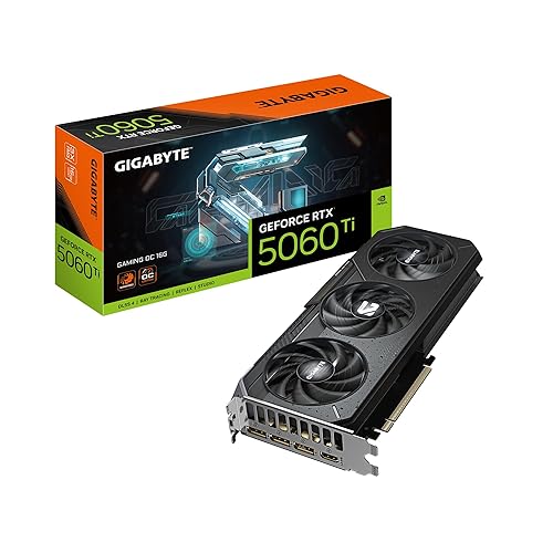 GIGABYTE GeForce RTX 5060 Ti Gaming OC 16G Graphics Card, 16GB 128-bit GDDR7, PCIe 5.0, WINDFORCE Cooling System, GV-N506TGAMING OC-16GD Video Card - GAMING - RTX5060Ti|OC|16GB
