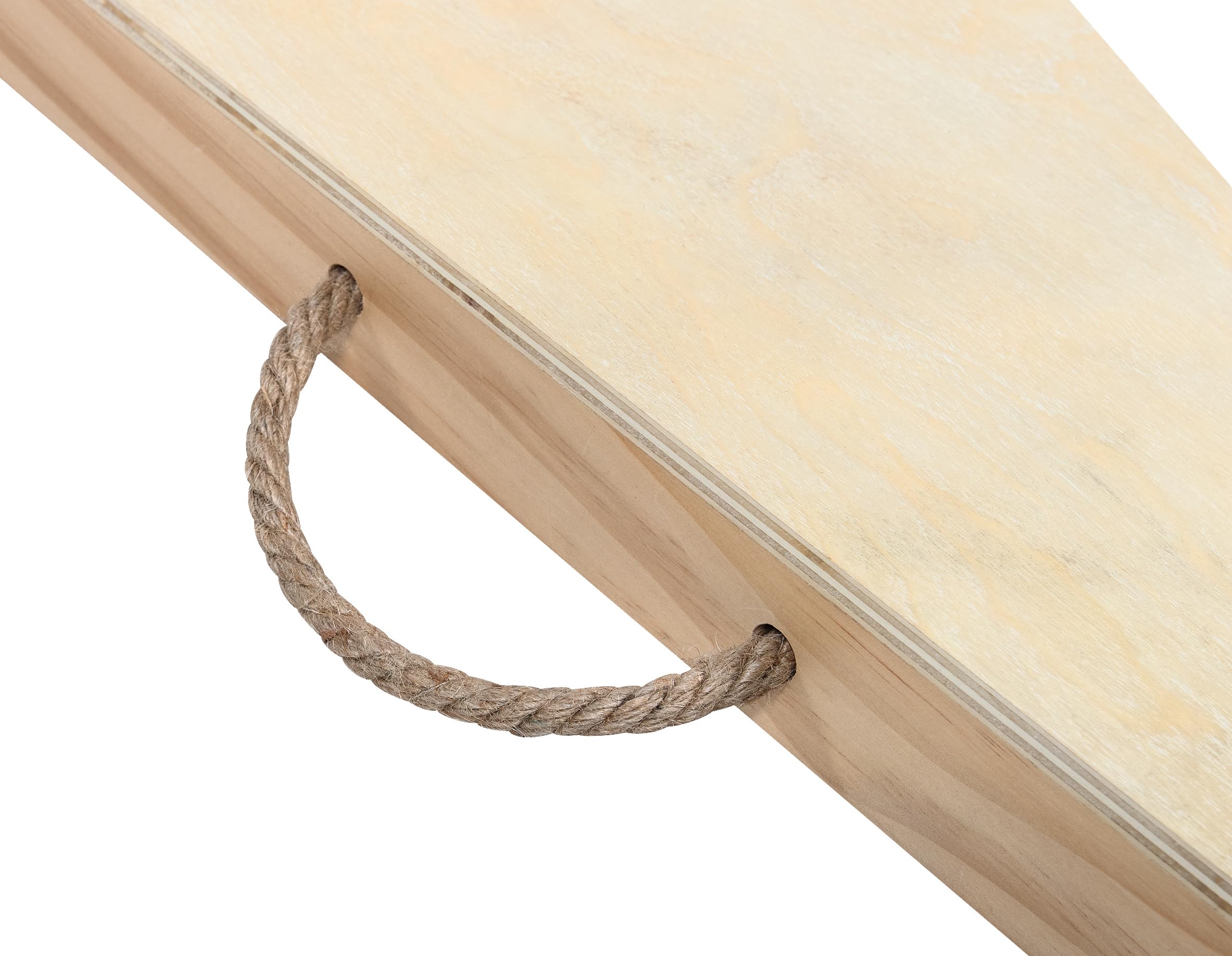 goki 56329 - Cornhole-Spiel Wurfspiel aus Holz und Baumwolle, mobiles Familienspiel mit 8 Wurfsäcken in 2 Farben, einklappbaren Füßen und Transportbeutel, Indoor und Outdoor, 10er Set, ab 5 Jahre
