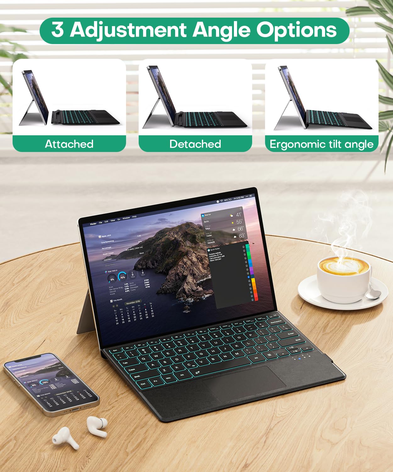 Surface Pro Keyboard for Microsoft Surface Pro 11/10/9/8/X 13