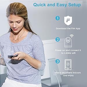 ANMEATE Security Camera - Indoor WiFi Camera - 3K 5MP Baby Monitor & Pet Camera with Phone App, Color Night Vision, Human/Pet Auto Tracking, 2-Way Audio, Motion Detection, Cloud & SD Card Storage