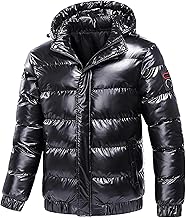 Mens Puffer Jacket Waterproof Hooded Winter Parka Jacket Warm Thicken Ski Coat Bubble Down Coat Outdoor Quilted Jacket