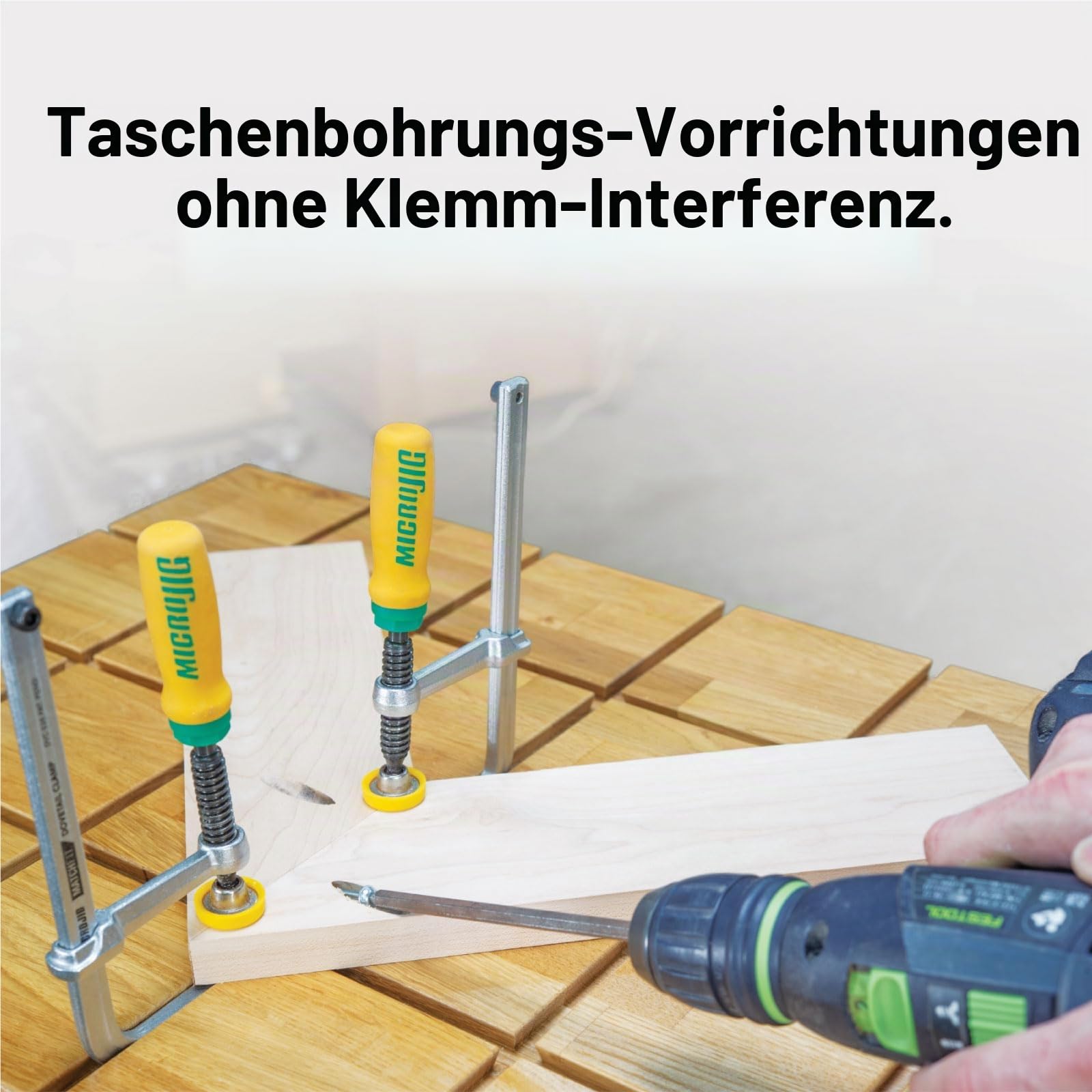 MicroJig MatchFit Dovetail Clamps – Zwingen für 14° Schwalbenschwanz-Nuten | Spannweite 130 mm, 269 kg Spannkraft, Werkbank-Zubehör