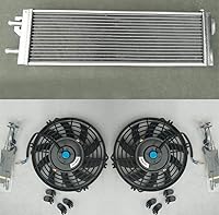 Vista 1 de Air to Water Intercooler Aluminum Liquid Heat Exchanger universal & Fans